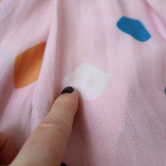 Dusen Dusen Silk Geometric Patterned Pink Tank Midi Dress, Size Small - Picture 12 of 15